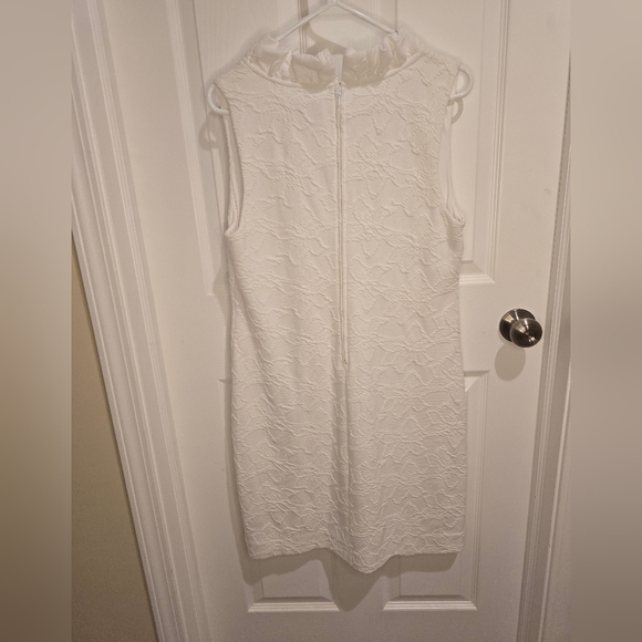 Lily Pulitzer Resort White Tisbury Knit Pucker Jacquard Shift Dress - Picture 9 of 13